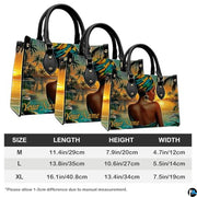 Personalized Black Women Leather Bag, Custom Name African Purses and Handbags Gifts for Mom Birthday Christmas Mothers Day