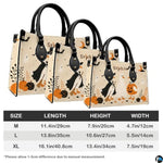 Personalized Halloween Gothic Leather Handbag Custom Raven Black Cat Purse Dark Fantasy Shoulder Bag Gift for Women