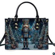 Personalized Tree winter wonderland with a nutcracker Handbag