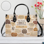 Personalized Christian Leather Handbag – Custom Purse Faith Gift for Mom, Grandma, Women Birthday or Christmas