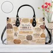 Personalized Christian Leather Handbag – Custom Purse Faith Gift for Mom, Grandma, Women Birthday or Christmas