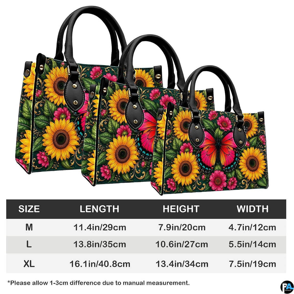 Scale comparison diagram showcasing three proportional sizing formats for the artwork.