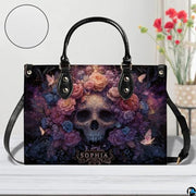 Personalized Halloween Leather Handbag – Custom Witch 3D Printing Effect Purses For Women – Spooky Gothic Shoulder Bag