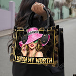 PREAUREUM "{split_values}" Personalized {collection_title} Leather Handbag