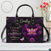 Lifestyle model perspective illustrating natural drape and proportion of the purple floral scripture accessory ensemble