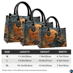 Personalized Halloween Leather Handbag – Custom Witch 3D Printing Effect Purses For Women – Spooky Gothic Shoulder Bag