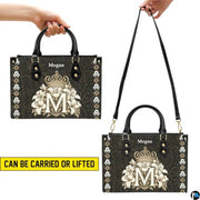 Custom Catholic Virgin Mary Leather Bag, Personalized Name Handbags and Purses for Christian Women Religious Bag Gifts