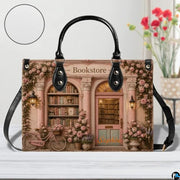 Bookstore Leather Bag, Book Purse for Book Lovers, Shoulder Bag