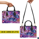 Top-down view of the handbag displaying the spacious interior compartment and handles.