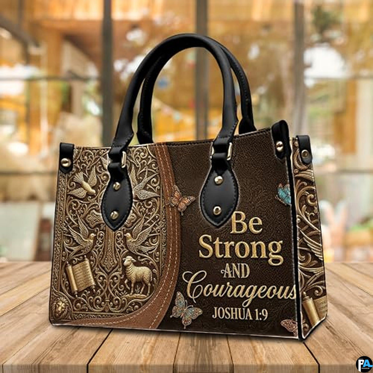 Personalized Christian Leather Handbag – Custom Purse Faith Gift for Mom, Grandma, Women Birthday or Christmas