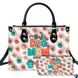 Pastel Paw Print Pet Lover Handbag and Matching Wallet Set