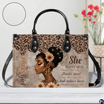 Personalized Leather Handbag for Black Women, Custom African Purse Bag Set, Birthday Meaningful Gifts for Mom, Friend