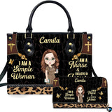 Christian Nurse Faith Illustration Handbag and Matching Wallet Set
