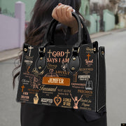 PREAUREUM "{split_values}" Personalized {collection_title} Leather Handbag