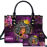 Zodiac Twin Star Afro Queen Handbag and Matching Wallet Set