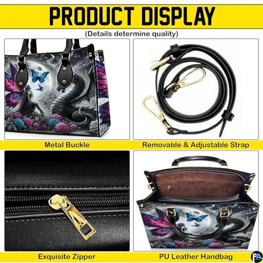 Personalized Fantasy Gothic Dragon Shoulder Bag for Dragon Lovers Gift