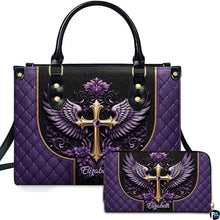 Personalized Christian Leather Handbag, Jesus Christian Tote Bag, Bible Purse, Religious Bags Gift for Mom, Women