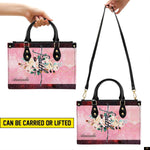 PREAUREUM "{split_values}" Personalized {collection_title} Leather Handbag