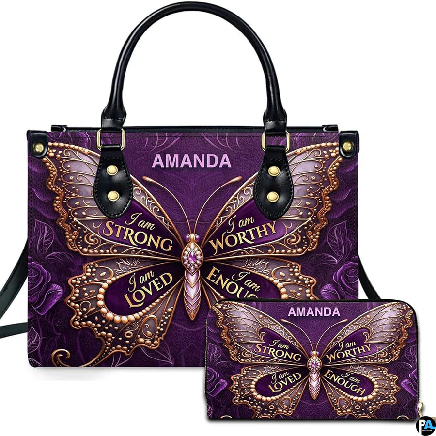 Personalized Christian Leather Handbag, Jesus Christian Tote Bag, Bible Purse, Religious Bags Gift for Mom, Women