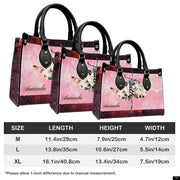 PREAUREUM "{split_values}" Personalized {collection_title} Leather Handbag