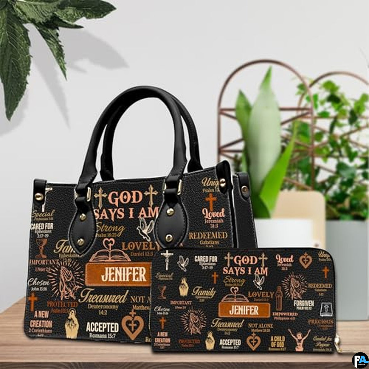 Personalized Christian Leather Handbag For Women, Bible Purse, Religious Bags Christian Gift For Women Her, Jesus Bag
