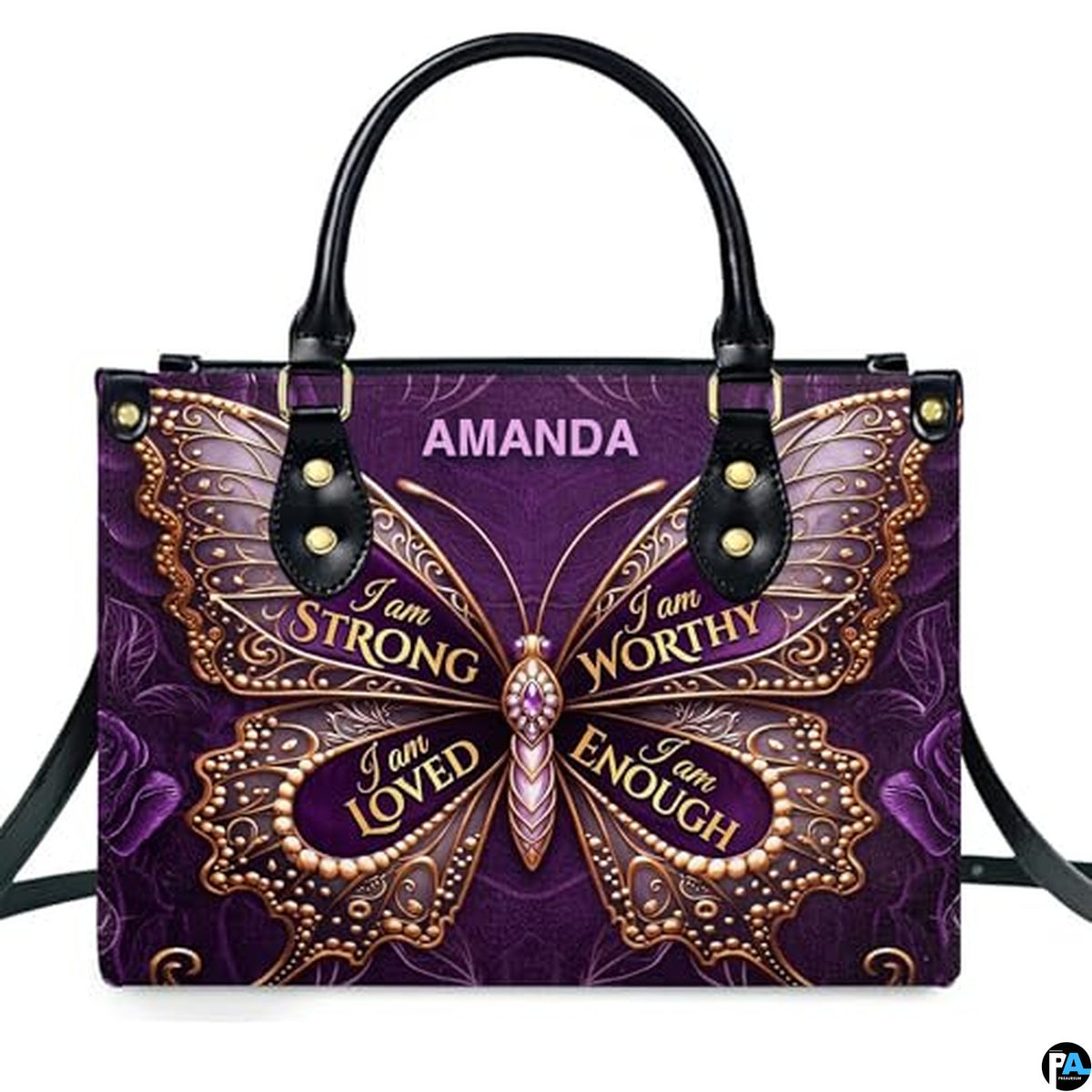 Personalized Christian Leather Handbag, Jesus Christian Tote Bag, Bible Purse, Religious Bags Gift for Mom, Women