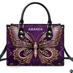 Personalized Christian Leather Handbag, Jesus Christian Tote Bag, Bible Purse, Religious Bags Gift for Mom, Women