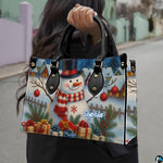 Side profile view displaying clean edge finishing and continuous festive winter scene wrapping.