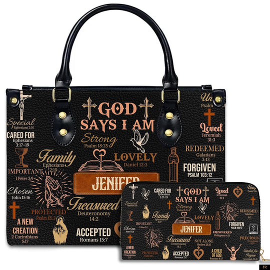 PREAUREUM "{split_values}" Personalized {collection_title} Leather Handbag