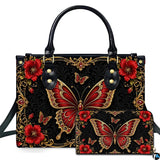 Baroque Crimson Butterfly Gothic Damask Floral Design