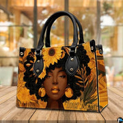 Personalized Black Women Leather Bag, Custom Name African Purses and Handbags Gifts for Mom Birthday Christmas Mothers Day