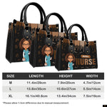 PREAUREUM "{split_values}" Personalized {collection_title} Leather Handbag