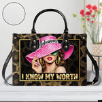 PREAUREUM "{split_values}" Personalized {collection_title} Leather Handbag