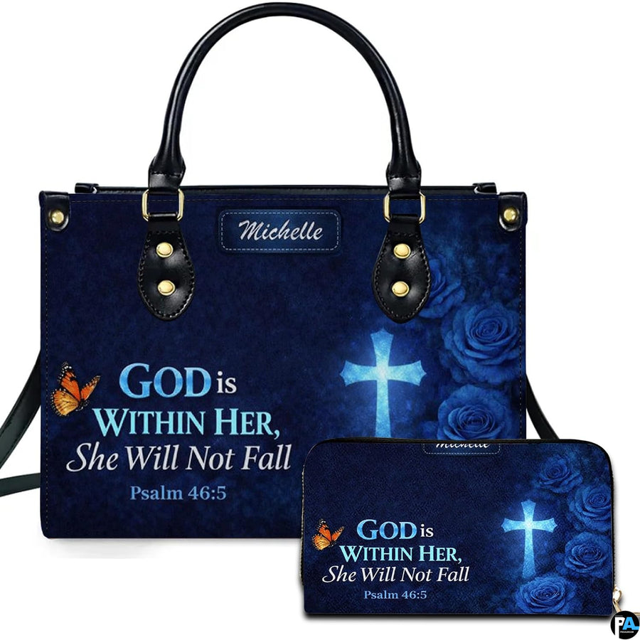 Personalized Christian Leather Handbag – Custom Purse Faith Gift for Mom, Grandma, Women Birthday or Christmas