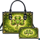 Shamrock Handbag with Celtic Knotwork