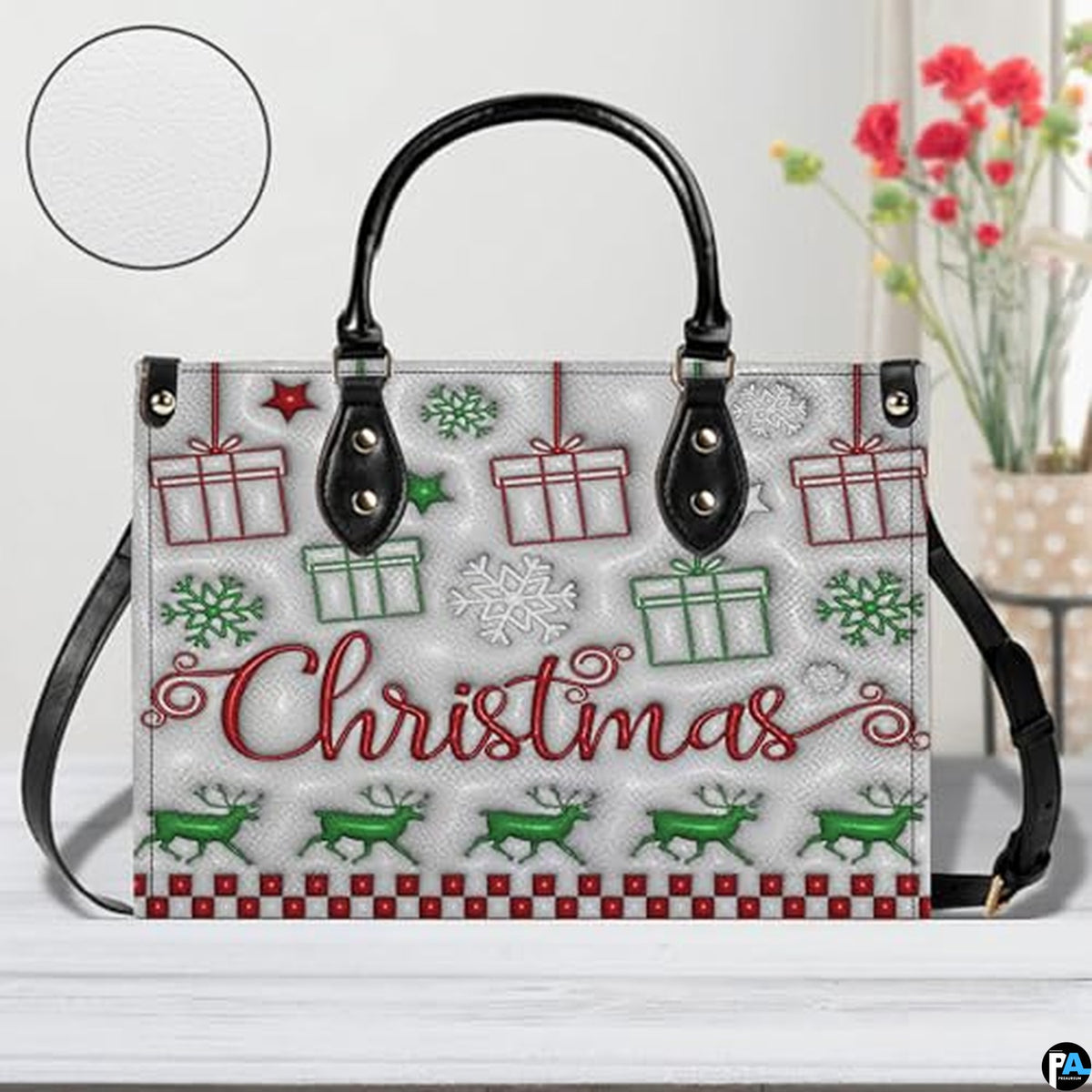 Personalized Christmas Holiday Elements Handbag for Christmas Gift