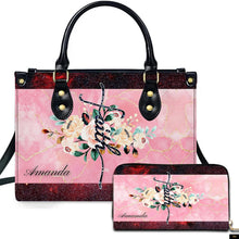 PREAUREUM "{split_values}" Personalized {collection_title} Leather Handbag