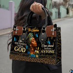 Personalized African American Leather Bag, African Purse, Gifts for Black Girl Women, Black History Handbags