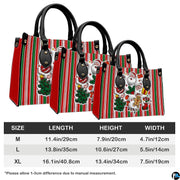 Dimension and size comparison diagram illustrating Medium, Large, and Extra Large handbag sizes.