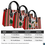 Dimension and size comparison diagram illustrating Medium, Large, and Extra Large handbag sizes.