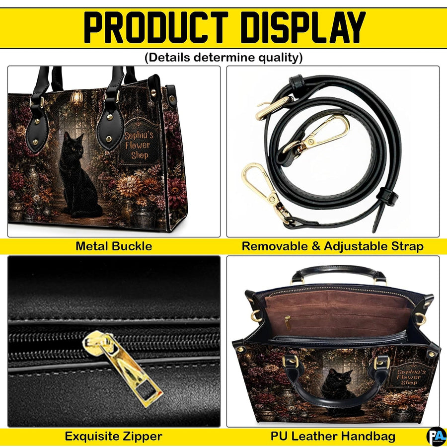 Outdoor lifestyle demonstration featuring the vintage black cat art accessory held in daylight.