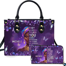 Personalized Leather Handbag for Black Women, Custom African Purse Bag Set, Birthday Meaningful Gifts for Mom, Friend