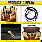 Four visual perspectives showcasing close-up design features of the African tribal art prints.