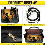 Visual demonstration showing handheld and over-the-shoulder styling options for the accessory.