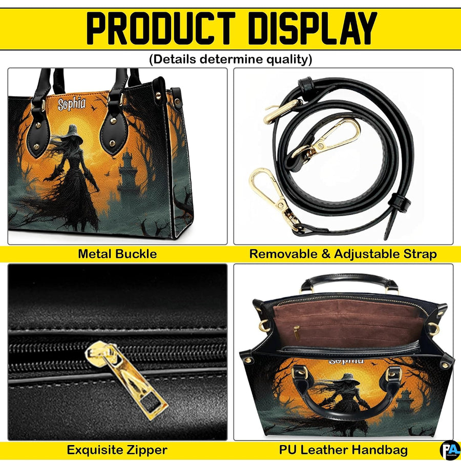 Visual demonstration showing handheld and over-the-shoulder styling options for the accessory.