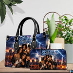 Personalized Leather Handbag for Black Women, Custom African Purse Bag Set, Birthday Meaningful Gifts for Mom, Friend