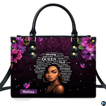 Personalized Leather Handbag for Black Women, Custom African Purse Bag Set, Birthday Meaningful Gifts for Mom, Friend