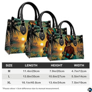 Personalized Black Women Leather Bag, Custom Name African Purses and Handbags Gifts for Mom Birthday Christmas Mothers Day