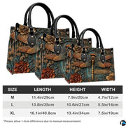 Personalized Animal Leather Handbag – Custom Name Flowers with 2D Print with 3D Effect – Gift for Gramma, Mom, Daughter