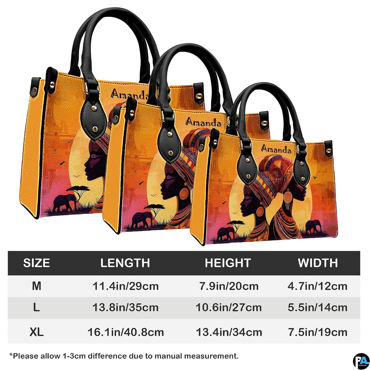 Proportional visual scale representation displaying the savanna sunset graphic layout.